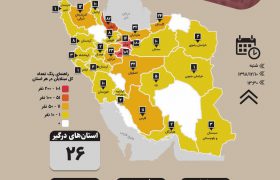 آمار رسمی کرونا در ایران(۱۳۹۸/۱۲/۱۰)