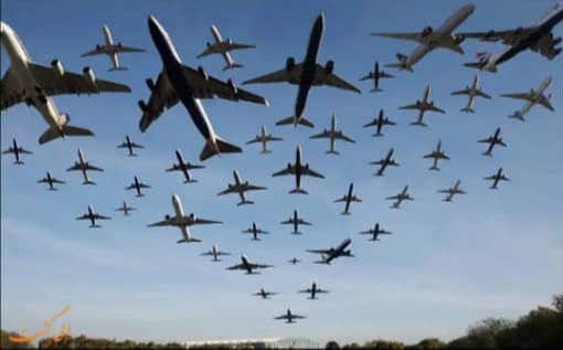 عبور شبانه و همزمان بالغ بر ۲۰۰ هواپیما از آسمان جیرفت