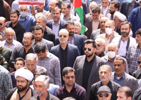 گوشه ای از راهپیمایی روز قدس در کرمان