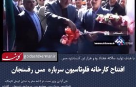 افتتاح کارخانه تولید کنسانتره مس در رفسنجان